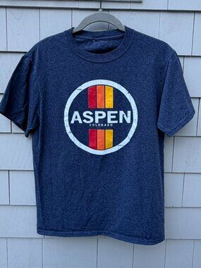 Aspen, CO Navy Blue Tshirt Men's Small